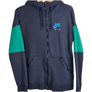 Nike Air Track Brushed Fleece Navy Hoodie Jacket, EUC, Size Small